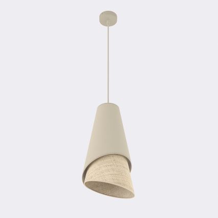 Hanglamp aan snoer MODA 1xE27/15W/230V beige/rotan
