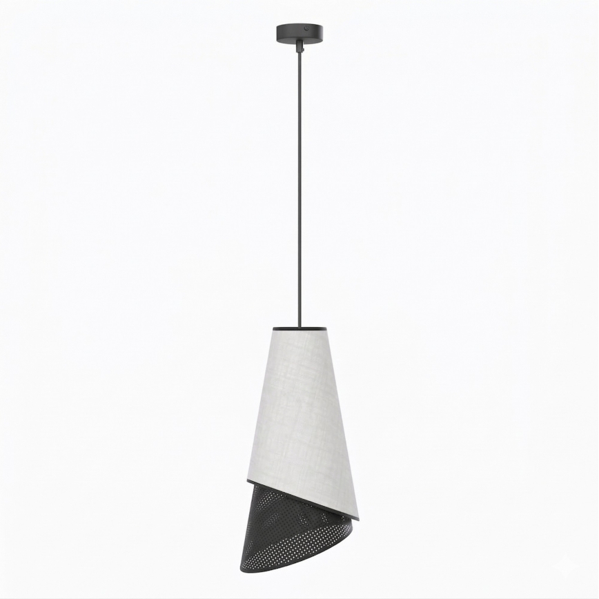 Hanglamp aan snoer MODA 1xE27/15W/230V grijs/zwart