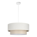 Hanglamp aan snoer NATIA 1xE27/60W/230V Ø 45 cm crème