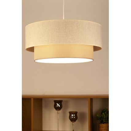 Hanglamp aan snoer NATIA 1xE27/60W/230V Ø 45 cm crème
