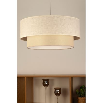 Hanglamp aan snoer NATIA 1xE27/60W/230V Ø 45 cm crème