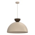 Hanglamp aan snoer NEVIS 1xE27/15W/230V Ø 50 cm beige