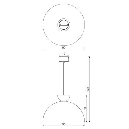 Hanglamp aan snoer NEVIS 1xE27/15W/230V Ø 50 cm bordeaux