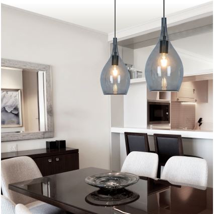 Hanglamp aan snoer NEXT 1xE27/40W/230V gerookt zwart