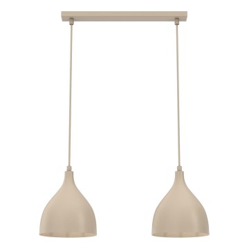 Hanglamp aan snoer NOAK CLASSIC 2xE27/15W/230V beige