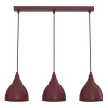 Hanglamp aan snoer NOAK CLASSIC 3xE27/15W/230V bordeaux