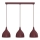 Hanglamp aan snoer NOAK CLASSIC 3xE27/15W/230V bordeaux