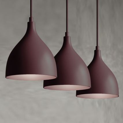 Hanglamp aan snoer NOAK CLASSIC 3xE27/15W/230V bordeaux