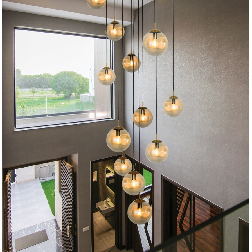 Hanglamp aan snoer OSCAR 1xE27/40W/230V rookkleurig beige