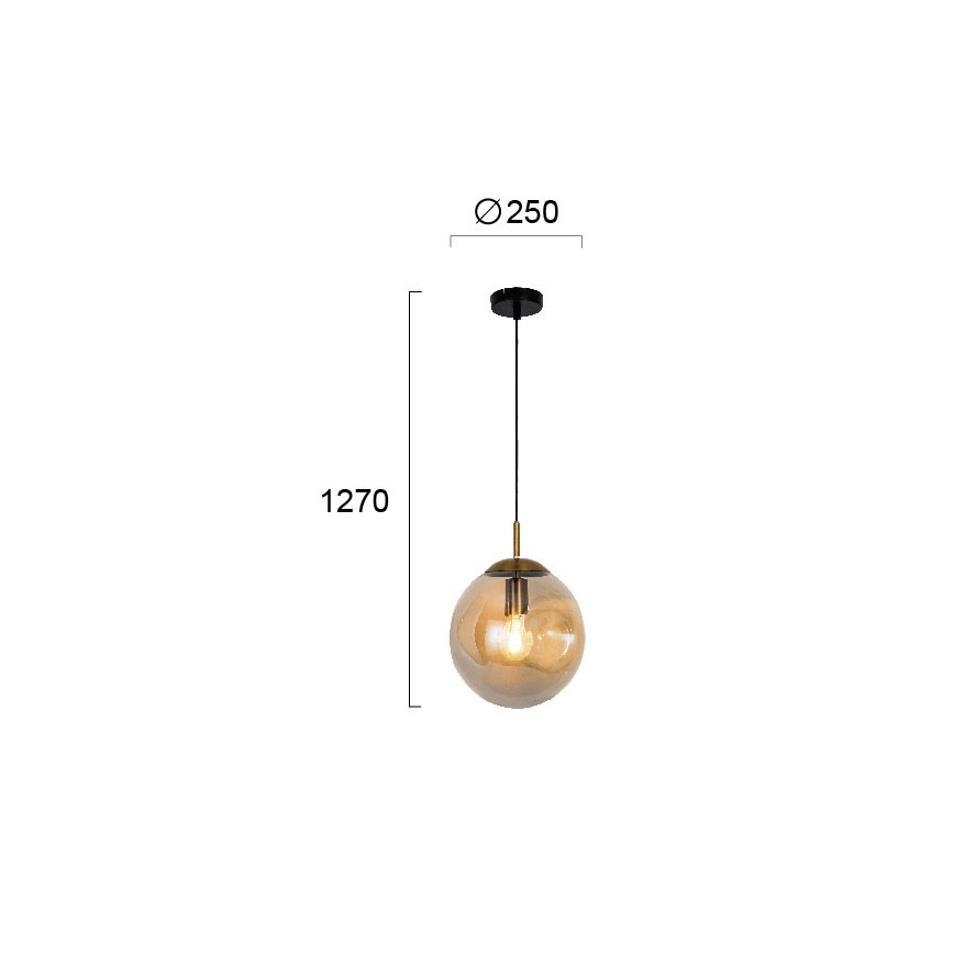 Hanglamp aan snoer OSCAR 1xE27/40W/230V rookkleurig beige