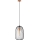 Hanglamp aan snoer OVELLA 1xE27/15W/230V Ø 25 cm zwart/grenen