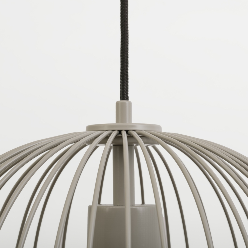 Hanglamp aan snoer OVELLA 1xE27/15W/230V Ø 34 cm beige