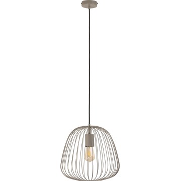 Hanglamp aan snoer OVELLA 1xE27/15W/230V, Ø 36 cm, grijs