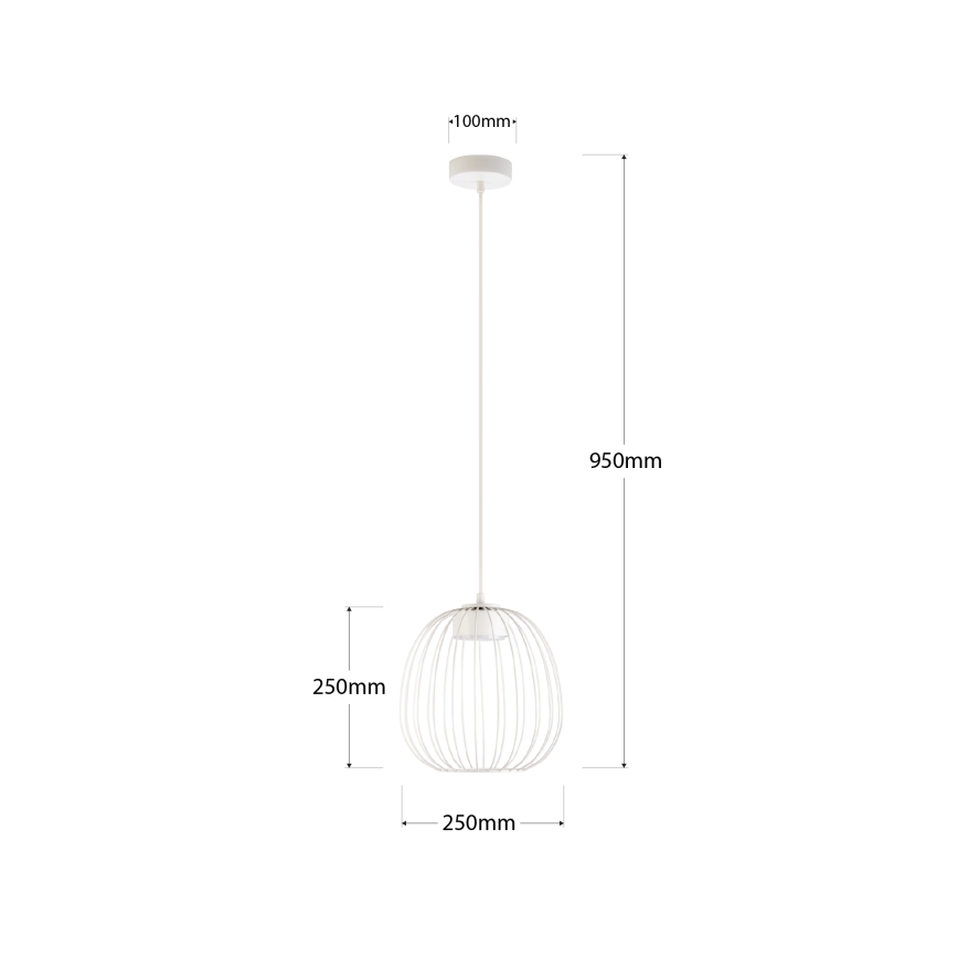Hanglamp aan snoer OVELLA 1xGX53/10W/230V Ø 25 cm crèmekleurig