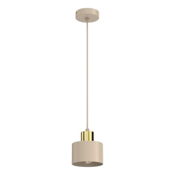 Hanglamp aan snoer PARKLA 1xE27/15W/230V beige/goud