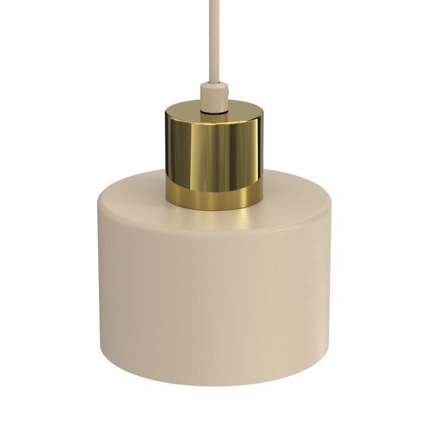 Hanglamp aan snoer PARKLA 1xE27/15W/230V beige/goud