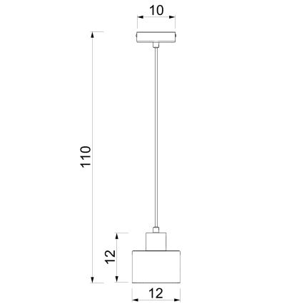 Hanglamp aan snoer PARKLA 1xE27/15W/230V beige/goud
