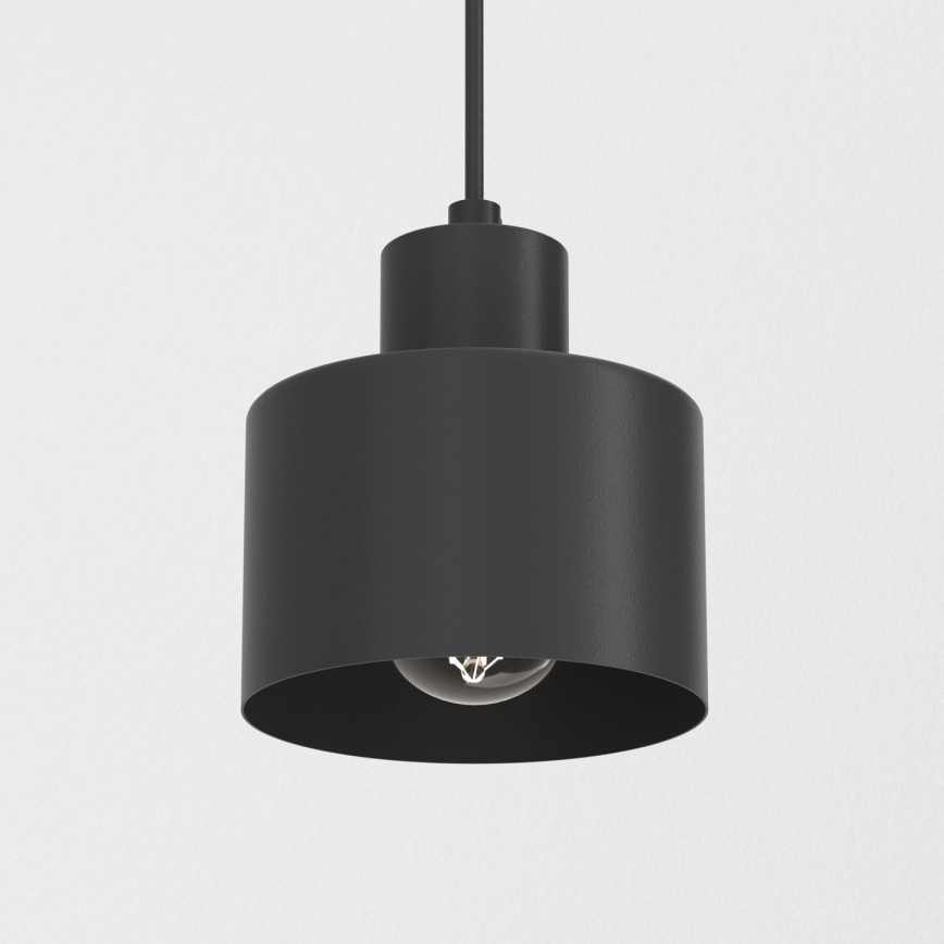 Hanglamp aan snoer PARKLA 1xE27/15W/230V zwart