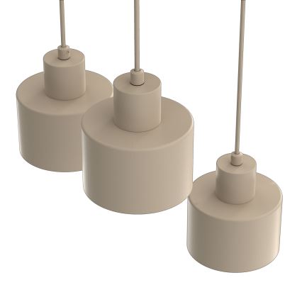 Hanglamp aan snoer PARKLA 3xE27/15W/230V beige