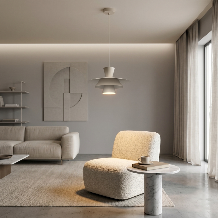 Hanglamp aan snoer PLATO 1xE27/15W/230V beige