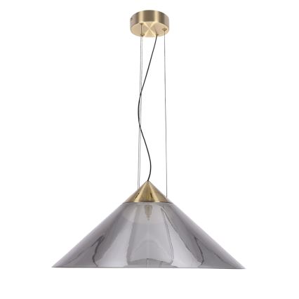 Hanglamp aan snoer PRESTO 1xGX53/10W/230V Ø 50 cm goud/rookgrijs