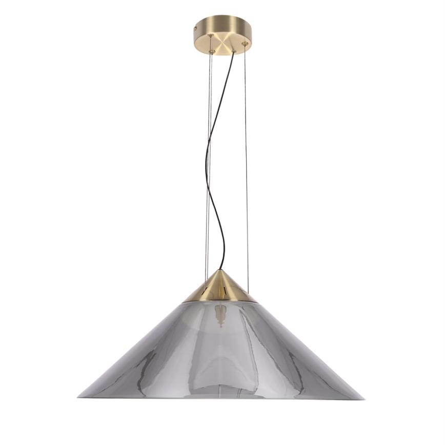 Hanglamp aan snoer PRESTO 1xGX53/10W/230V Ø 50 cm goud/rookgrijs
