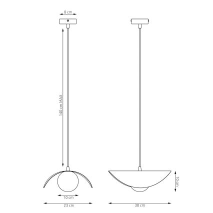 Hanglamp aan snoer RITUAL 1xG9/8W/230V beige