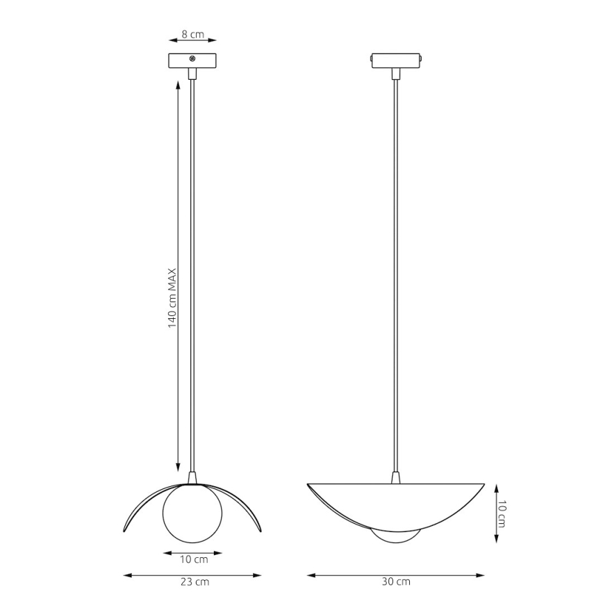 Hanglamp aan snoer RITUAL 1xG9/8W/230V beige