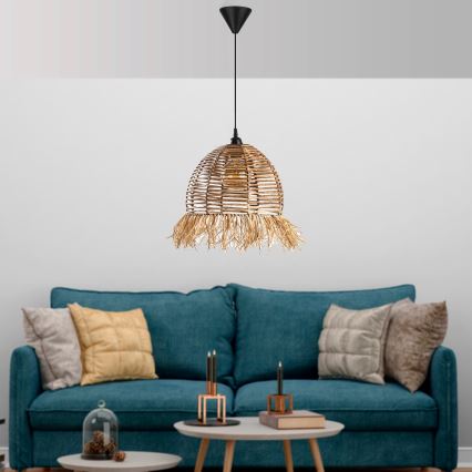 Hanglamp aan snoer RUYO 1xE27/40W/230V bruin