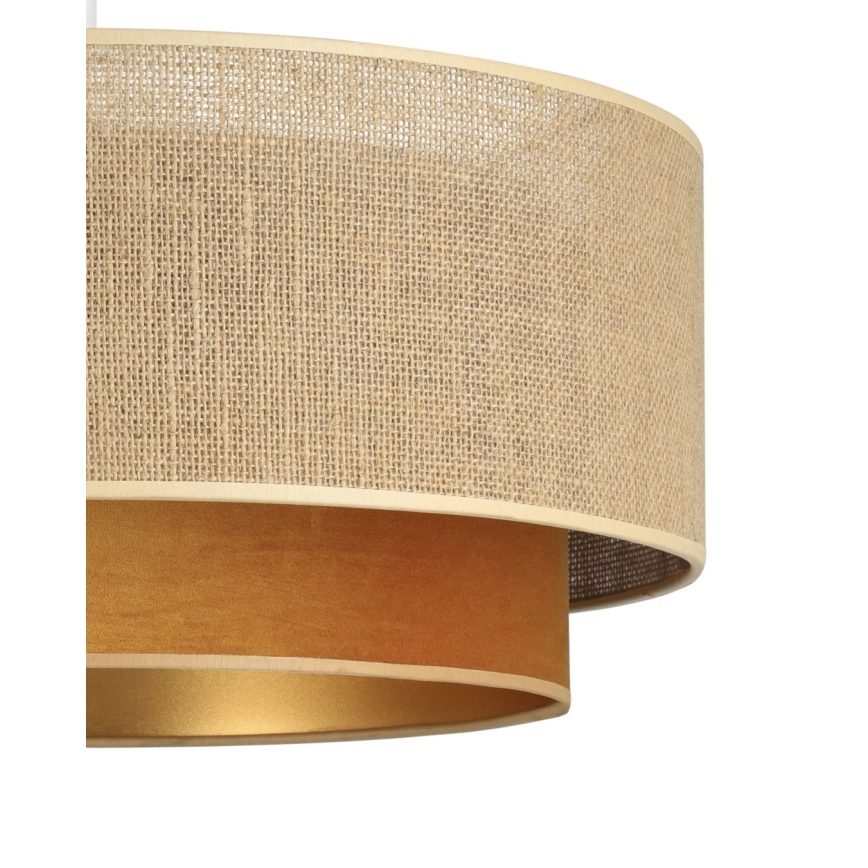 Hanglamp aan snoer SARTA 1xE27/60W/230V koper/jute