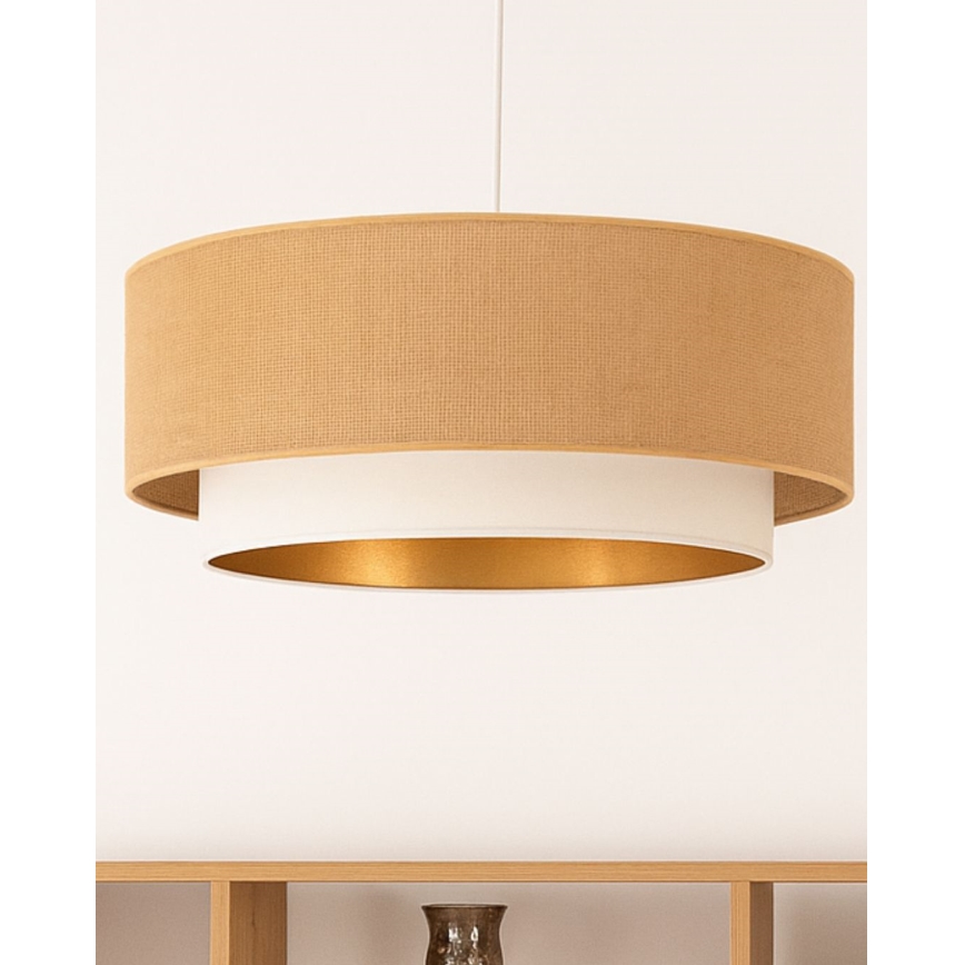 Hanglamp aan snoer SARTA 1xE27/60W/230V wit/jute