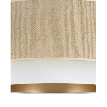 Hanglamp aan snoer SARTA 1xE27/60W/230V Ø 45 cm wit/jute
