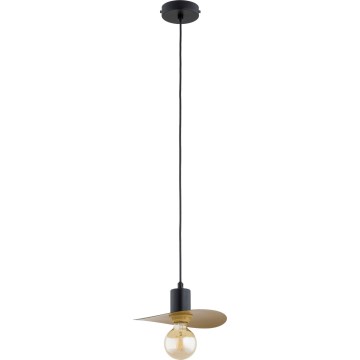 Hanglamp aan snoer SAVANA 1xE27/15W/230V Ø 23 cm zwart/goud