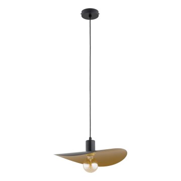 Hanglamp aan snoer SAVANA 1xE27/15W/230V Ø 30 cm zwart/goud