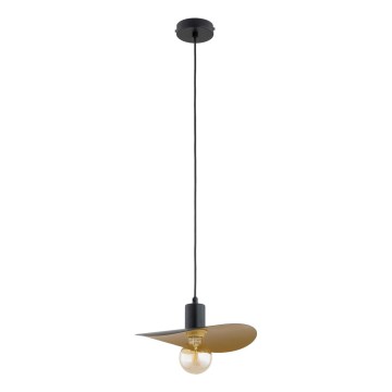 Hanglamp aan snoer SAVANA 1xE27/15W/230V Ø 39 cm zwart/goud