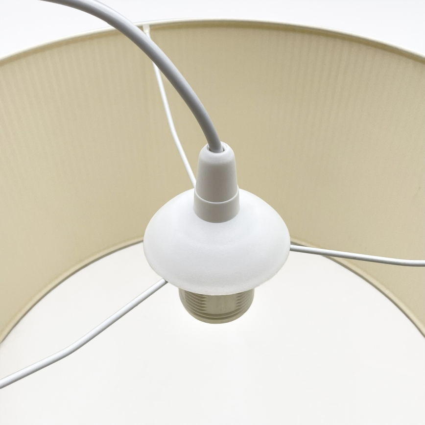 Hanglamp aan snoer SIRJA PLISADO 1xE27/15W/230V Ø 35 cm crème