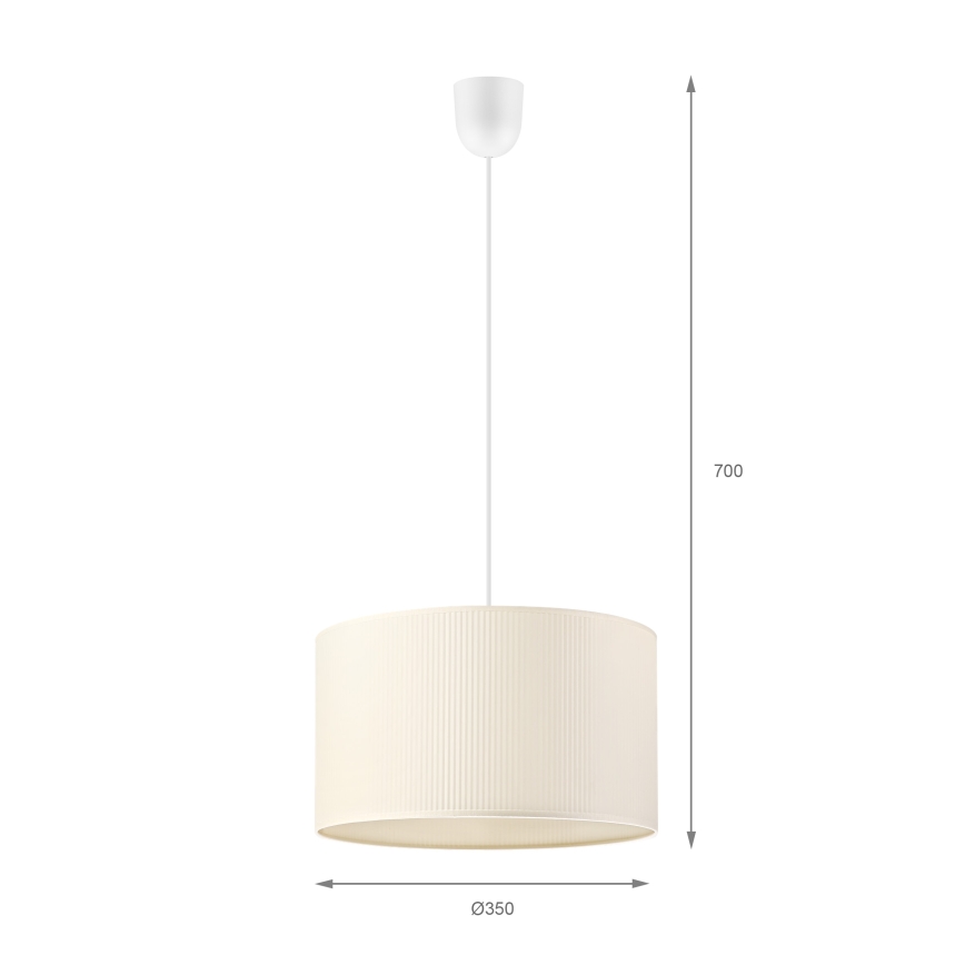 Hanglamp aan snoer SIRJA PLISADO 1xE27/15W/230V Ø 35 cm crème