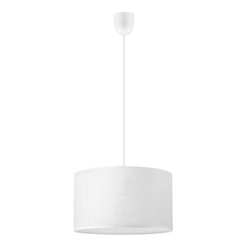 Hanglamp aan snoer SIRJA PLISADO 1xE27/15W/230V Ø 35 cm wit