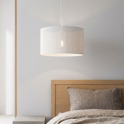 Hanglamp aan snoer SIRJA PLISADO 1xE27/15W/230V Ø 35 cm wit
