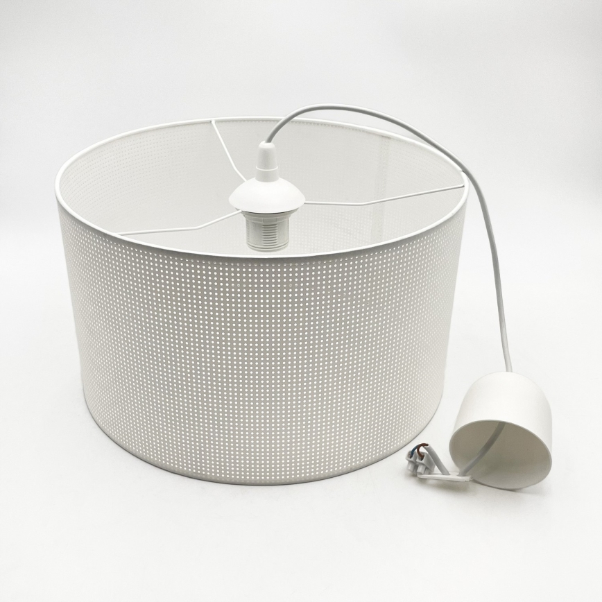 Hanglamp aan snoer SIRJA PLISADO 1xE27/15W/230V Ø 35 cm wit