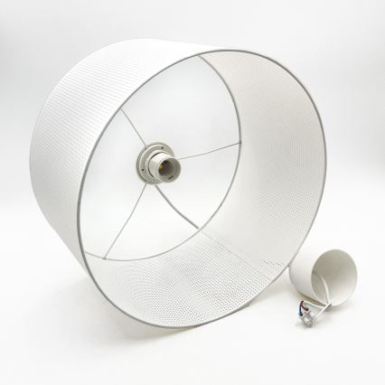 Hanglamp aan snoer SIRJA PLISADO 1xE27/15W/230V Ø 35 cm wit