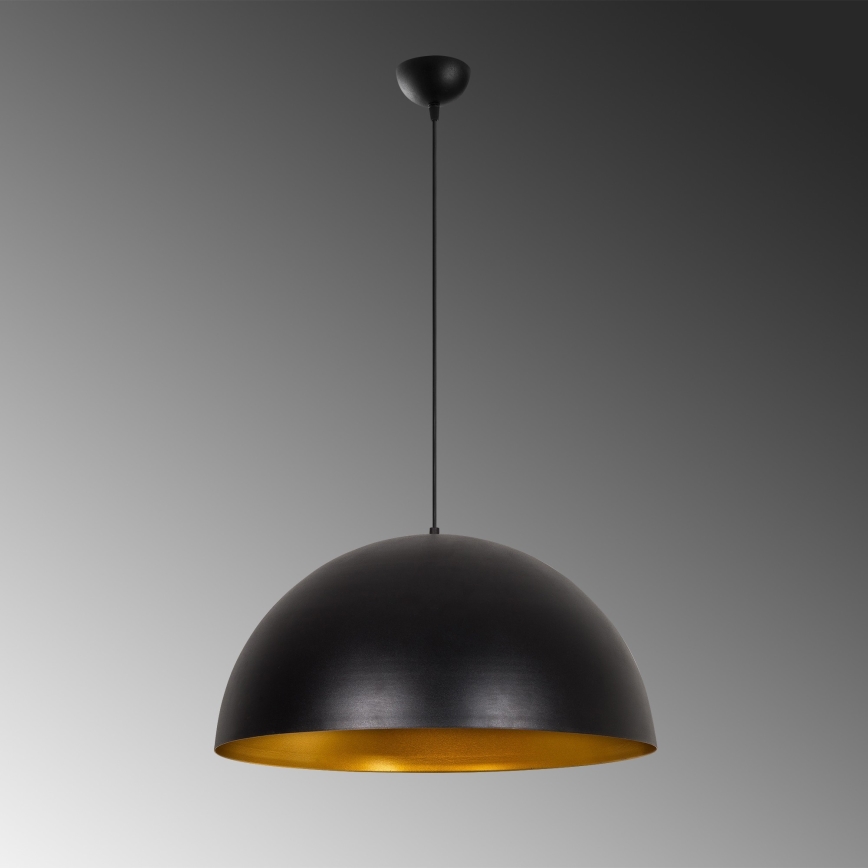 Hanglamp aan snoer SIVANI 1xE27/40W/230V Ø 60 cm zwart/koper