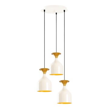 Hanglamp aan snoer SIVANI 3xE27/40W/230V wit/koper