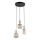 Hanglamp aan snoer SOPHIA 3xE14/10W/230V zwart/rookbeige