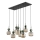 Hanglamp aan snoer SOPHIA 8xE14/10W/230V zwart/groen/rookbeige