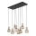 Hanglamp aan snoer SOPHIA 8xE14/10W/230V zwart/rookbeige