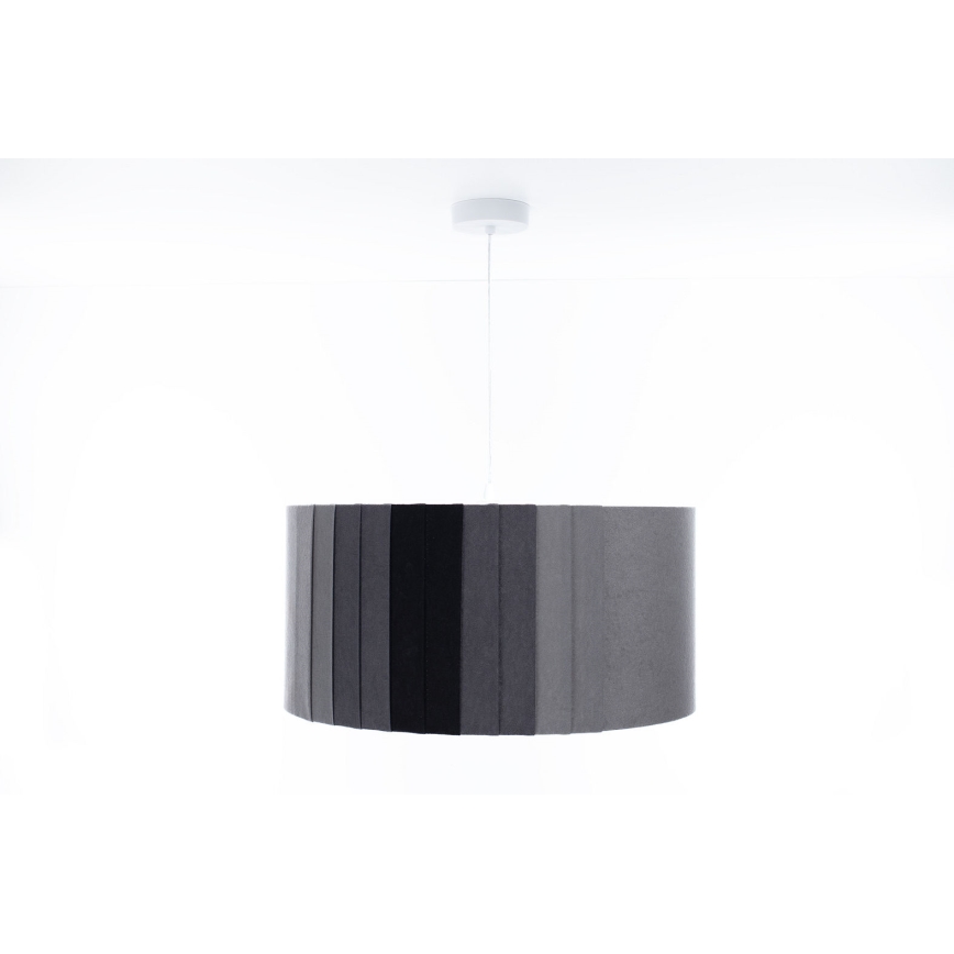 Hanglamp aan snoer STRIPES 1xE27/60W/230V Ø 60 cm grijs