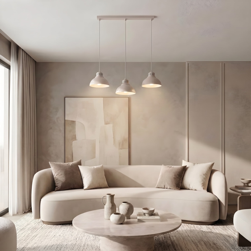 Hanglamp aan snoer SVEN 3xE27/15W/230V crème