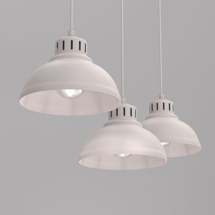 Hanglamp aan snoer SVEN 3xE27/15W/230V crème