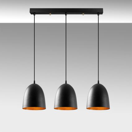 Hanglamp aan snoer TATTOO 3xE27/40W/230V zwart